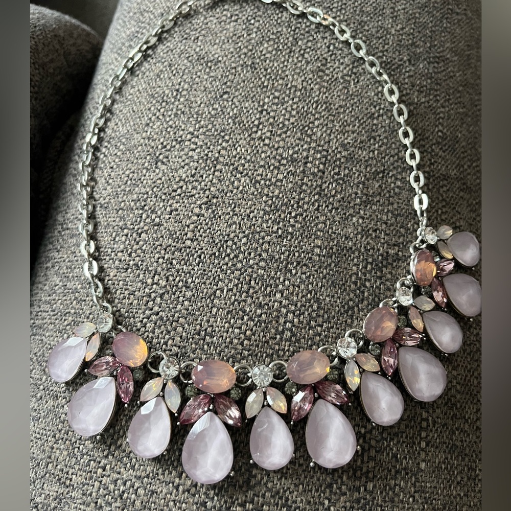 Lavender statement necklace